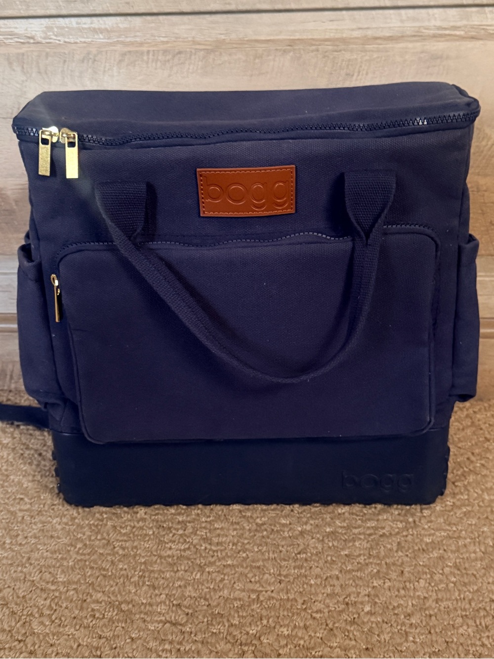 Bogg Bag backpack canvas with rubber base, You Navy Me Crazy